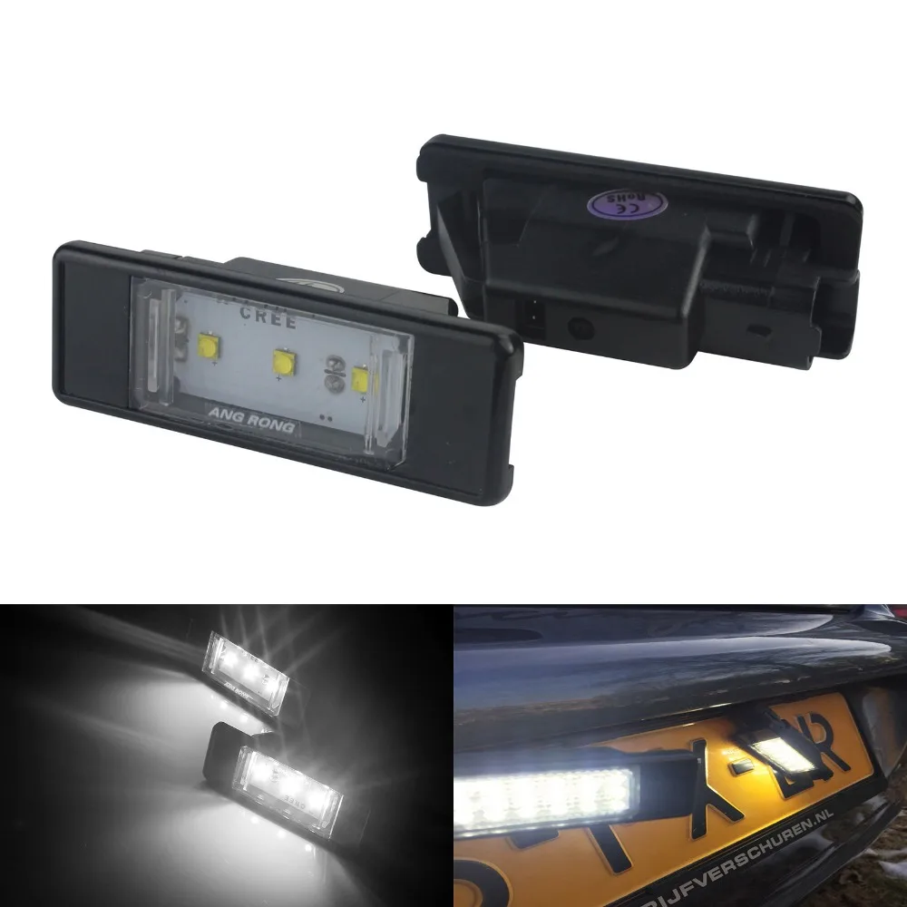 ANGRONG пара 15 Вт светодиодный номерной знак светильник Canbus для цитрона C4 Picasso 2003