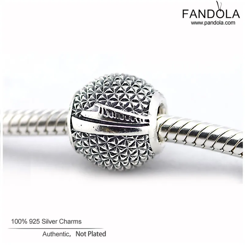Сделай сам подходит для браслетов Pandora Epcot космический корабль Earth Charms 100%