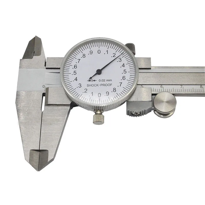 0-150 0.02mm white Штангенциркули 0-150 мм 0,01 мм 0-200 300 мм Высокоточный промышленный штангенциркуль из нержавеющей стали ударопрочный измерительный инструмент - Цвет: 0-150 0.02mm white