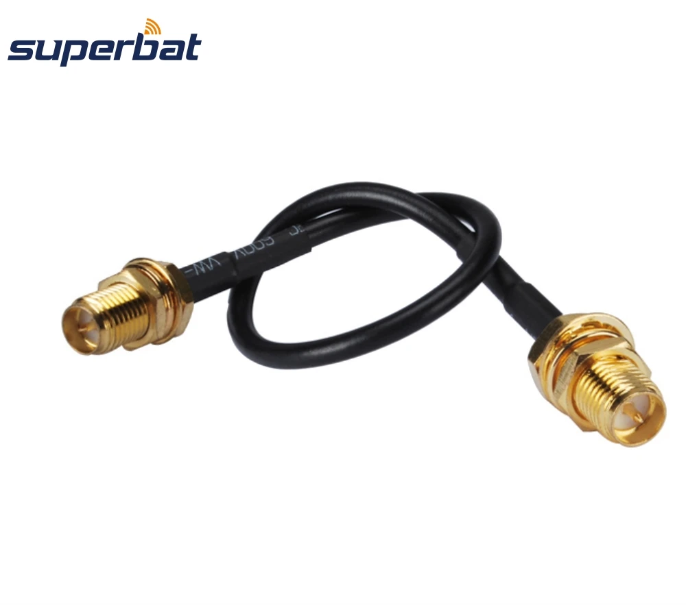 Superbat SMA Bulkhead Jack to SMA Bulkhead Female RG174 Cable 10m RF Coaxial Connector