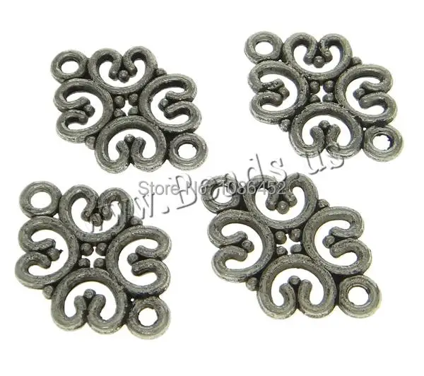 Free shipping!!!Zinc Alloy Connector 2014 new antique silver color plated 1/1 loop nickel lead &amp cadmium free 13x20x2mm | Украшения и
