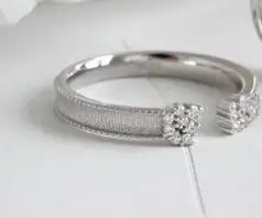 SHANICE, роскошный бренд, S925 Стерлинговое Серебро, Открытое кольцо, дизайнерское, полная звезда, микро инкрустированное кубическим цирконием, кольцо для открытия, хорошее ювелирное изделие, подарок - Цвет основного камня: 3mm silver