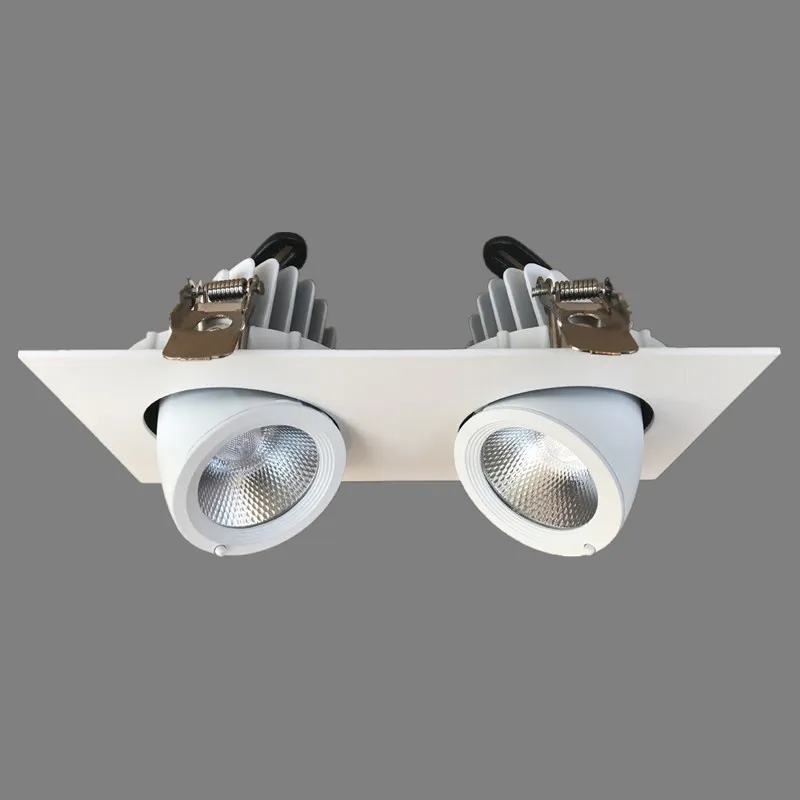 Регулируемый двойной светодиодный потолочный светильник с вращением на 360