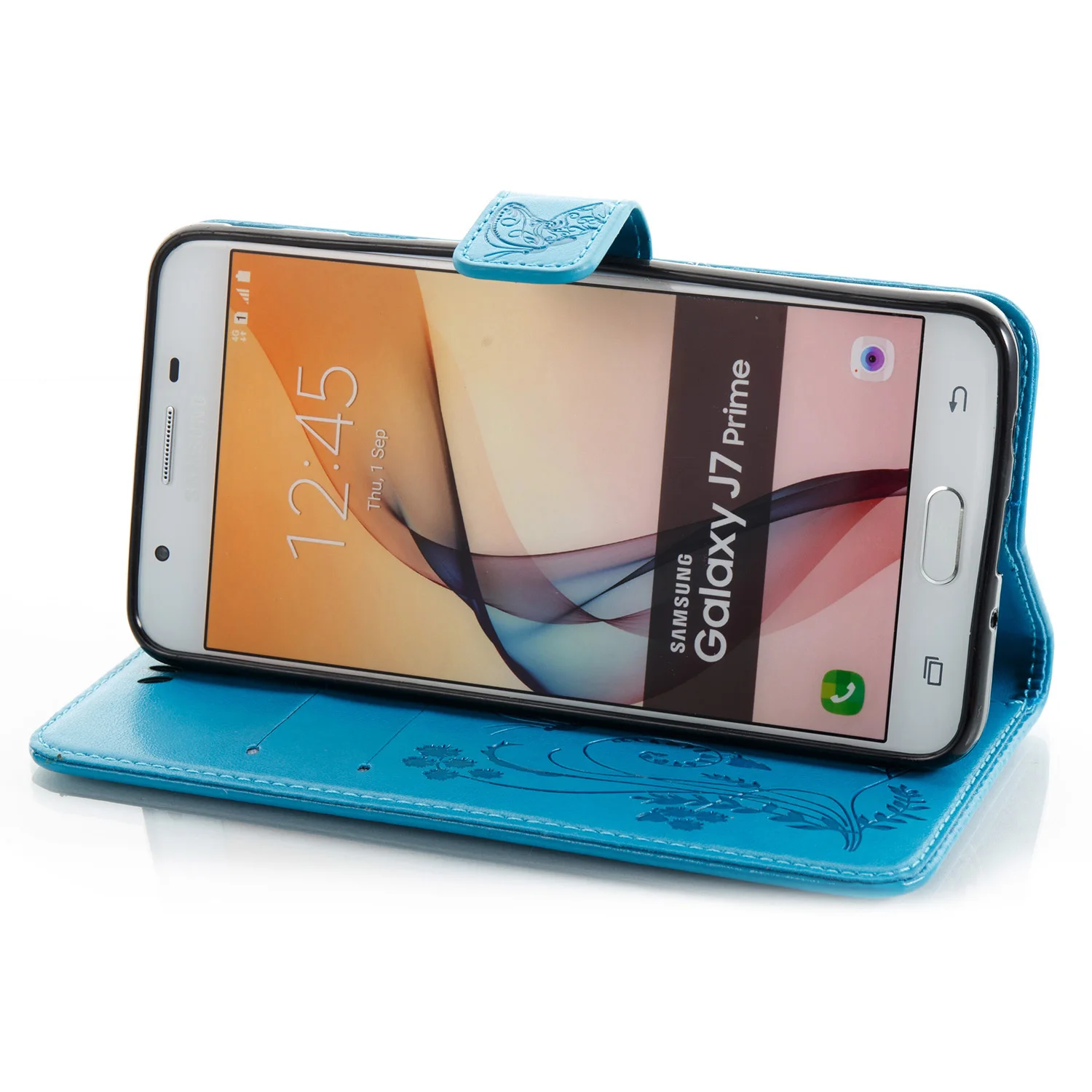 Чехол с откидной крышкой для Samsung Galaxy J7 Prime Duos G610 G610F/DS G610M кожаный чехол кошелек SM