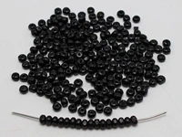 1000 black 4mm round wood seed beadswooden beads