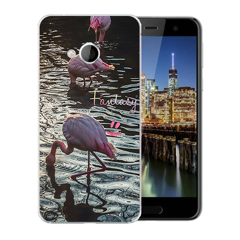 For HTC U Play Alpine 5.2 inch Soft Silicone Phone Case Clear Funda Flamingos Pattern Skin Matte Protection for Cover |