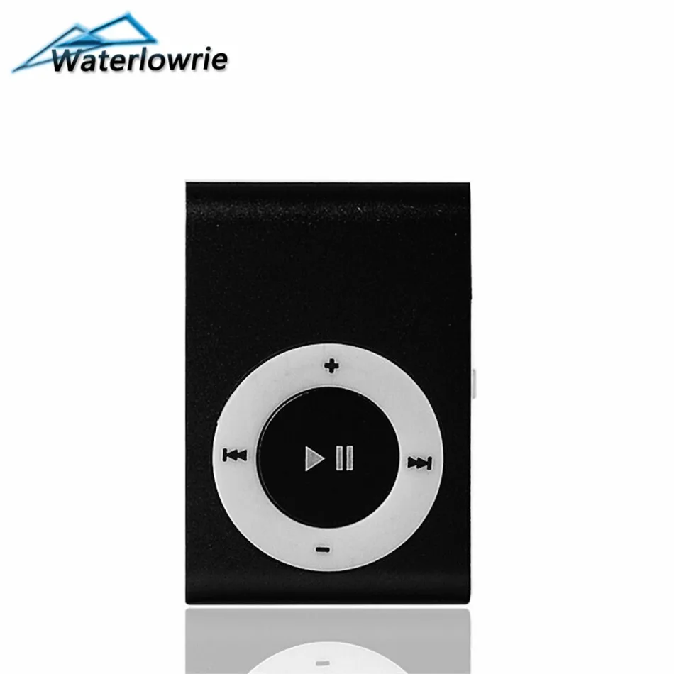 Waterlowrie плеер для бега, мини аудио плеер клип mp 3 player музыка мп 3 плейер мп3 аудиоплеер Поддержка 8G Micro SD карты памяти - Цвет: Черный