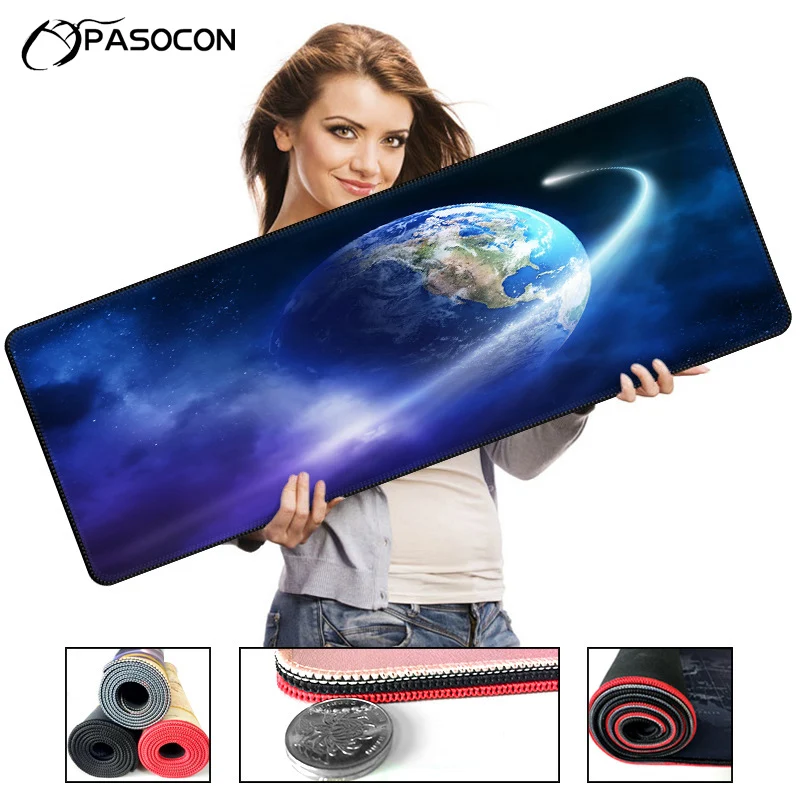 Игровой коврик для мыши 300*800*2 мм противоскользящий большой со звездами ПК