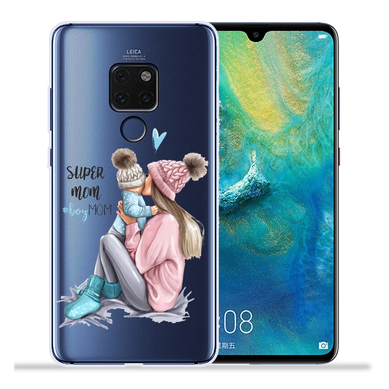 02 Модный чехол для телефона с изображением супермамы, папы и дочки для huawei mate 20 Lite Pro mate 9 10 Lite Pro Nova 2 Plus Nova3 Nova3i Etui - Цвет: 02