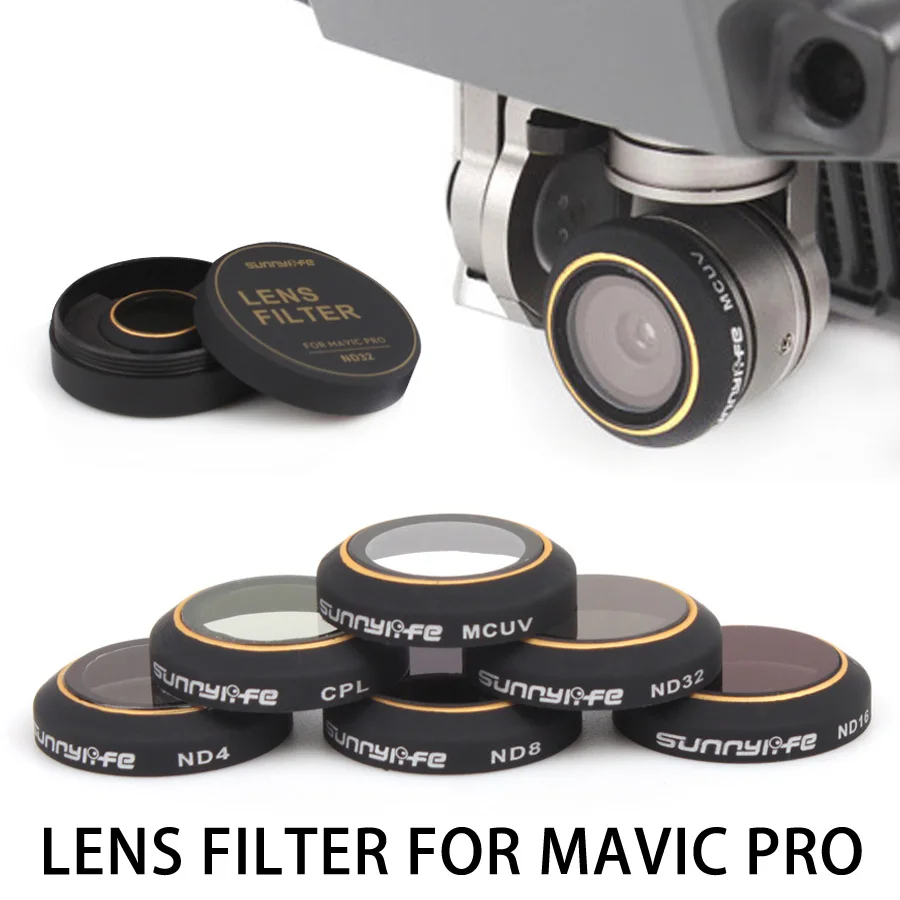 Sunnylife Mavic Профессиональные фильтры для объектива камеры CPL UV ND8 ND16 Полярный поляризационный фильтр нейтральной плотности для dji mavic pro