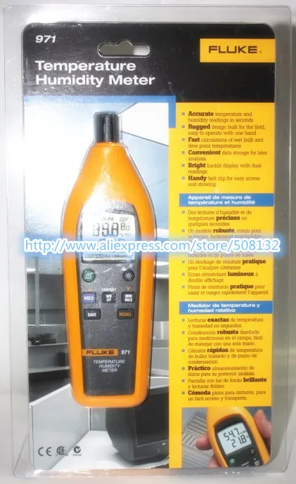 Fluke 971 Измеритель температуры и влажности Psychrometer 99 запись емкости F971 | Инструменты