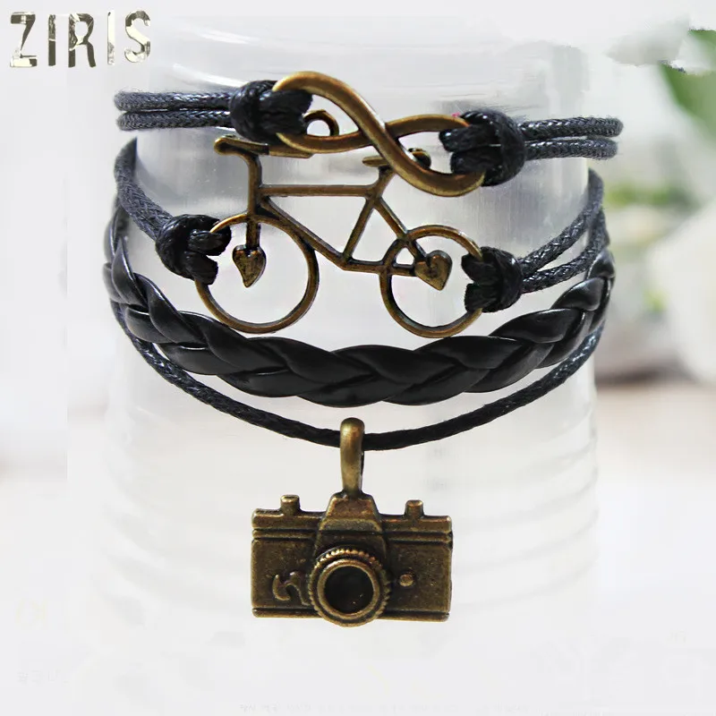 ZIRIS new style manual DIY bicycle camera 8 loanshift alloy women men fashion bracelet | Украшения и аксессуары