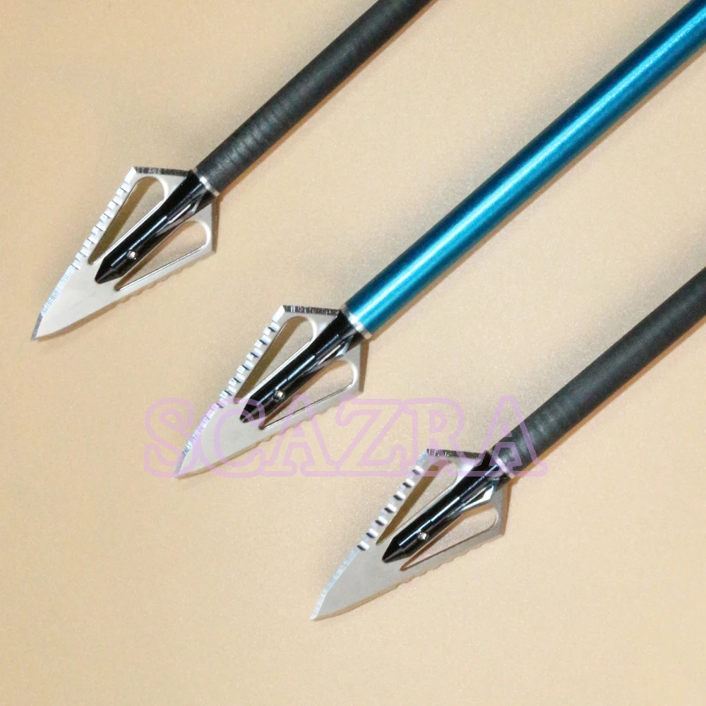 Шт. 12 шт. Broadheads Bone Охота Arrowhead 4 лезвия стрельба из лука сталь Черная стрела релиз