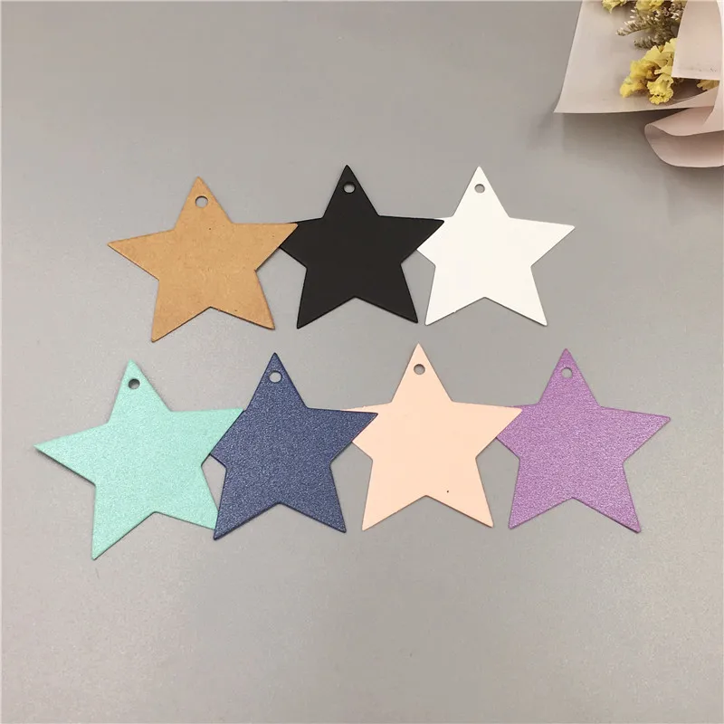 100 шт многоцветная пятиугольная звезда форма маленькая висячая карта сделай сам