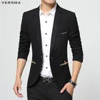 Новинка 2017, повседневный облегающий Мужской Блейзер VERSMA, стильный мужской пиджак, деловая куртка, мужской блейзер