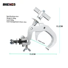 SHEHDS, алюминиевое освещение с крючком, светодиодсветодиодный подвижные крючки с подвижной головкой, зеркальное светодиодное освещение для сцены, подвесной крючок для освесветильник диджея, клуба