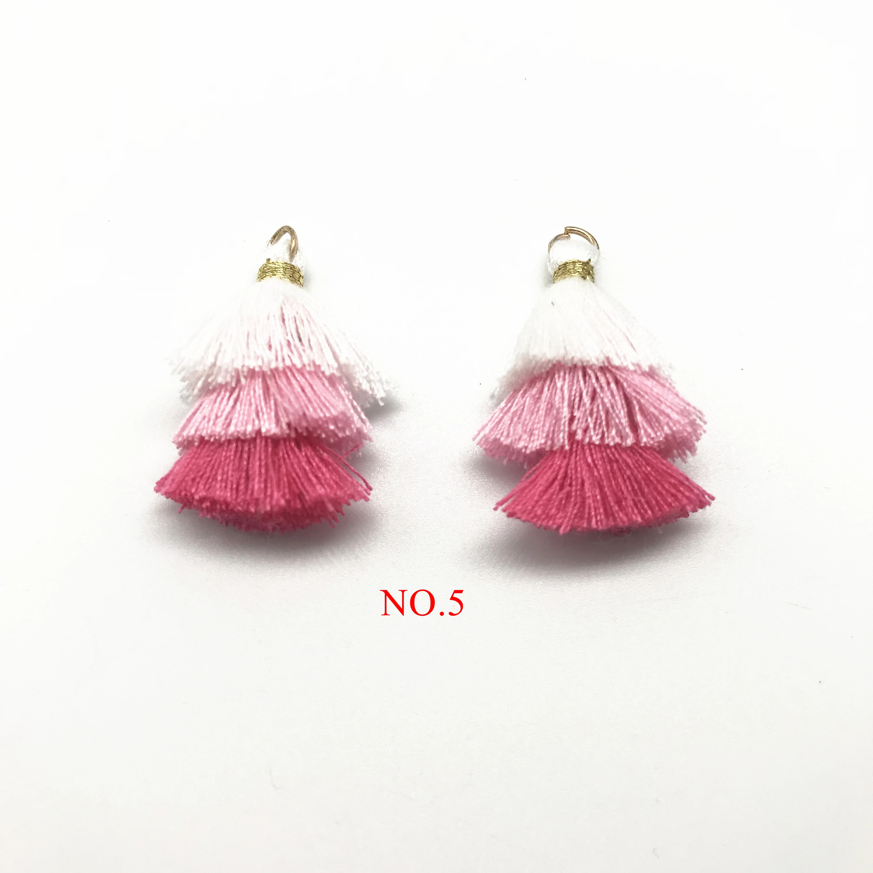 2 шт Bohochic Boho 3 слоя хлопок Красочные кисточки для изготовления ювелирных изделий Diy ювелирных изделий Аксессуары