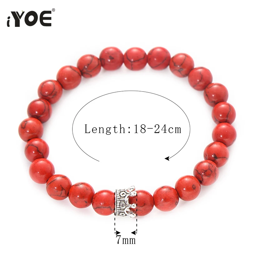 IYOE бриллиантовый браслет для женщин и мужчин бусины в стиле йоги с античной