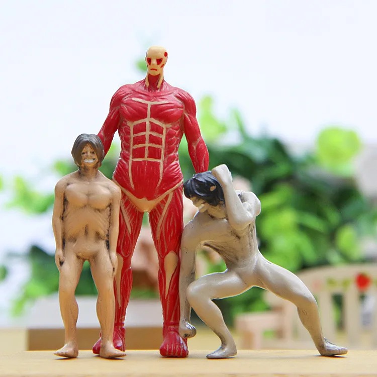 3 предмета Новый Titan Колоссальный Титан атака на Титанов анимация фигурку