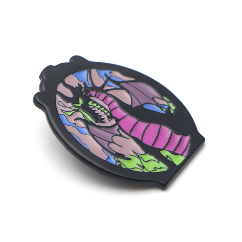 P3702 Dongmanli забавные Maleficent queen эмалированные булавки и броши для нагрудных штифтов рюкзак сумки значок милые подарки воротник ювелирные изделия