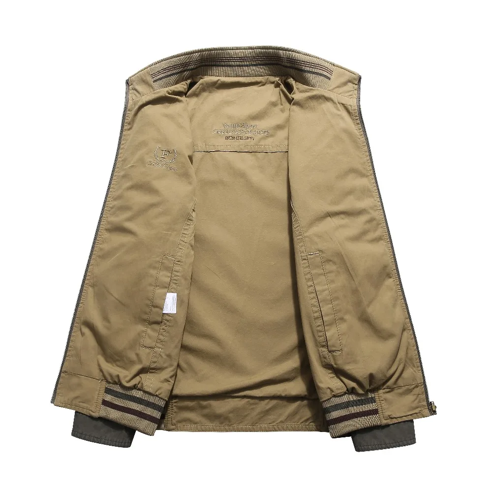 Новая весенняя AFS JEEP куртка мужская куртка-бомбер veste homme Тактическая Военная Мужская куртка и пальто размера плюс 4XL