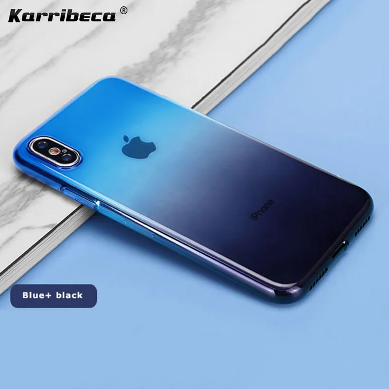 Мягкий градиента силиконовый чехол на айфон 6 6s 7 8 plus селиконовые чехлы iphone 5 5s se 6+