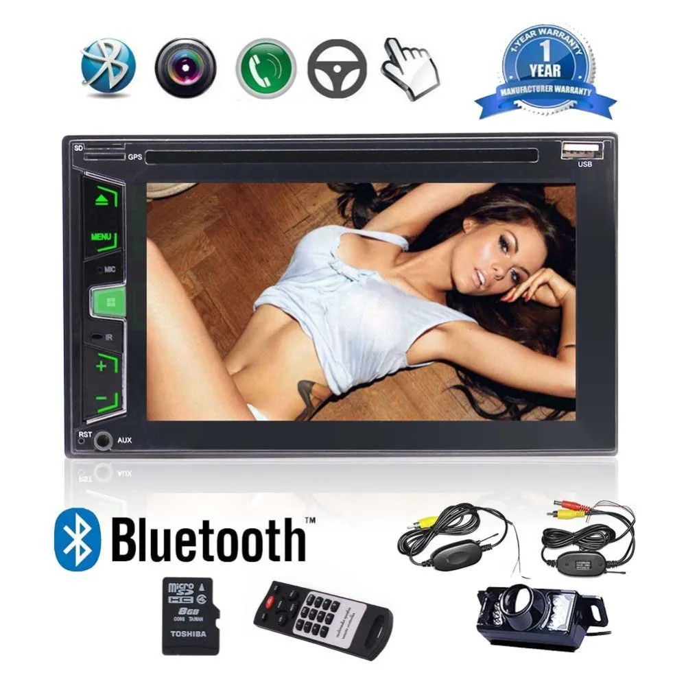Двойной DIN Аудиомагнитолы Автомобильные автомобиля Радио Bluetooth dvd/cd/mp3/USB/SD AM/FM