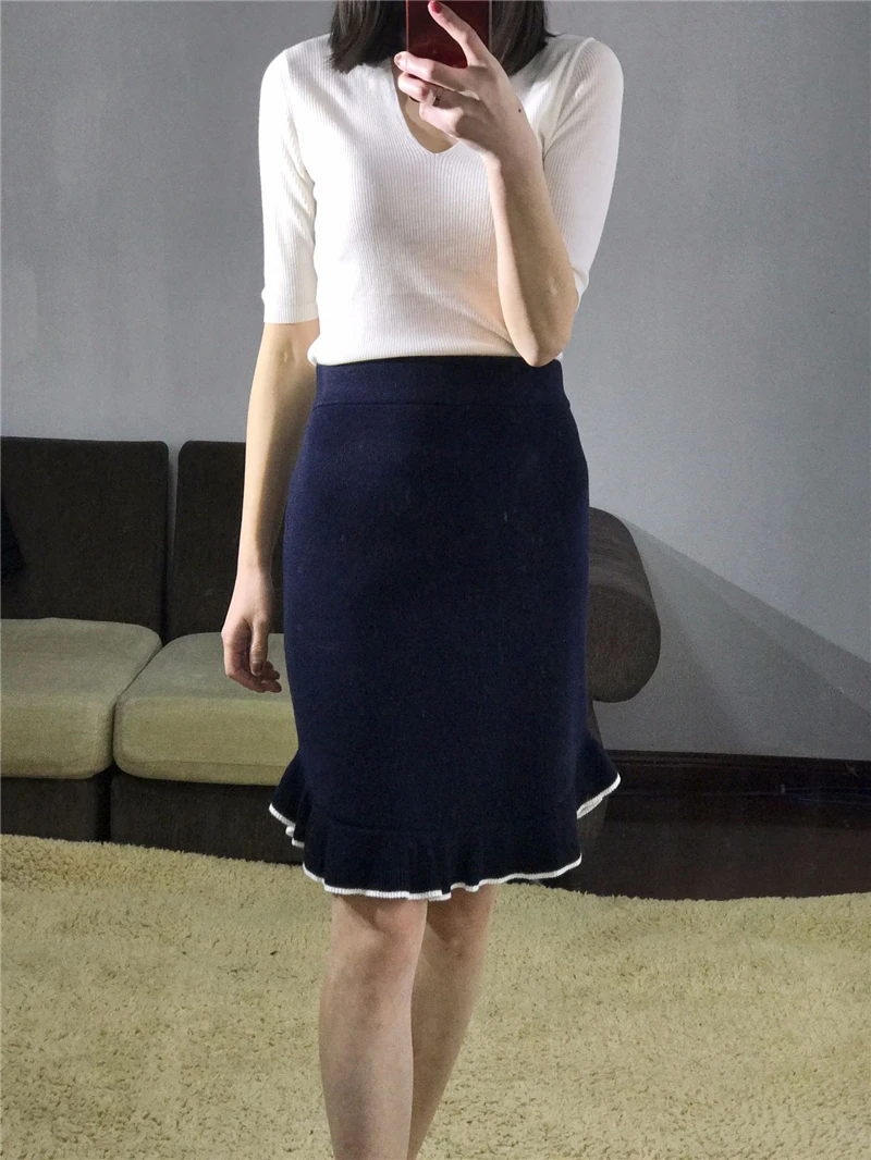 pure fine wool thin knit women fashion spring summer pullover sweater short sleeve M/L