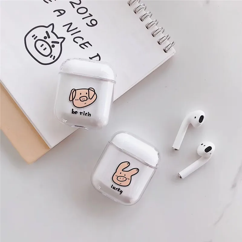 Мультфильм Bluetooth Беспроводной наушники чехол для AirPods Защитная крышка аксессуары милый Жесткий Чехол для Apple Airpods зарядки сумки