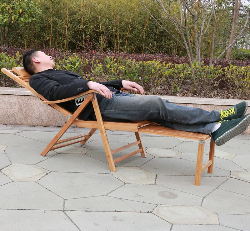 Helping adult balcony Chaise folding outdoor chairs home Happy lazy siesta chair | Sun Loungers