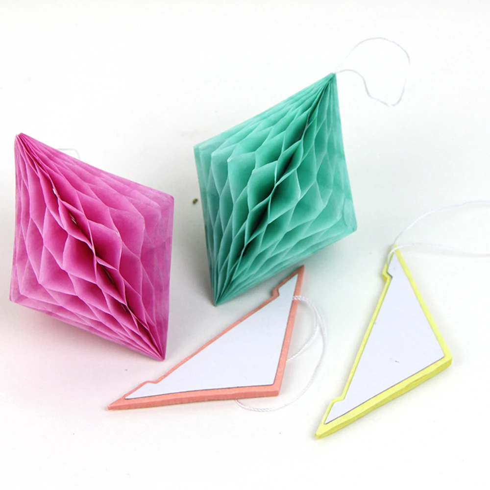 10pc Mixed Colors Honeycomb Diamond Tissue Paper Balls Geometric Gems Hanging Decor for Wedding Shower Birthday Party | Дом и сад