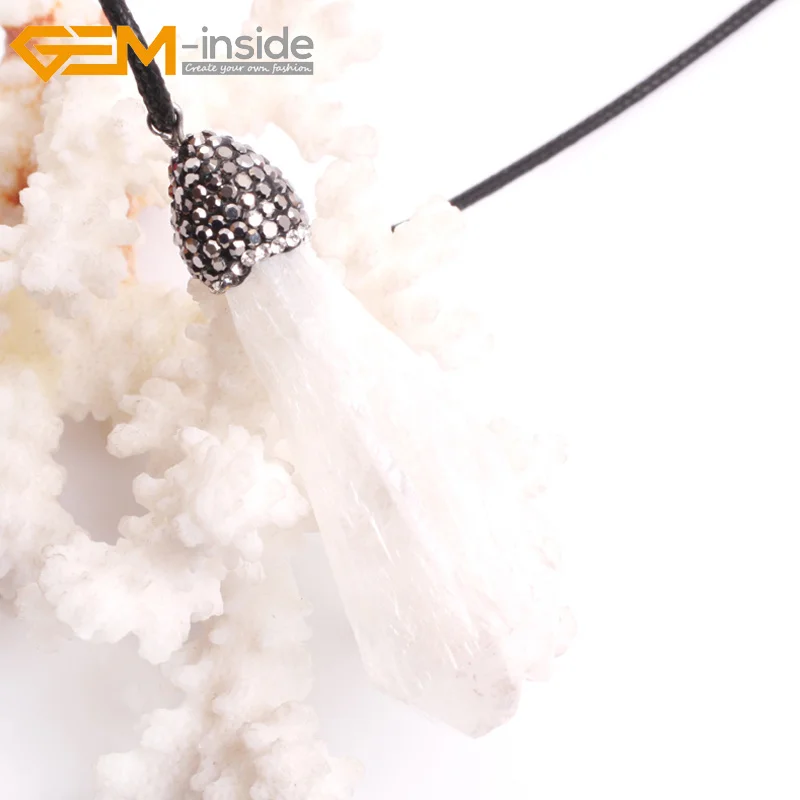 Модное винтажное ожерелье с шестигранным кристаллом в стиле панк высокого