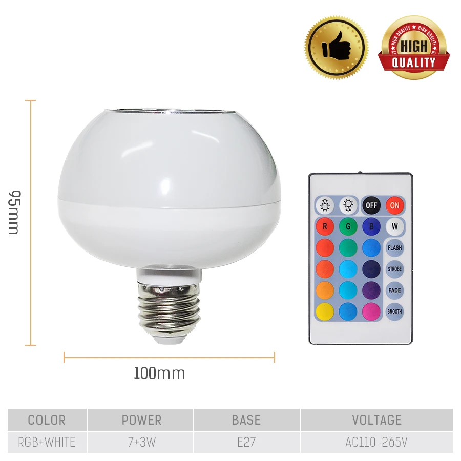 E27 16Color Changing Magic Bulb Lamp 110-265V Bluetooth control RGB Led Light Home Decoration Interior Bowl shaped Bombilla LED | Лампы и