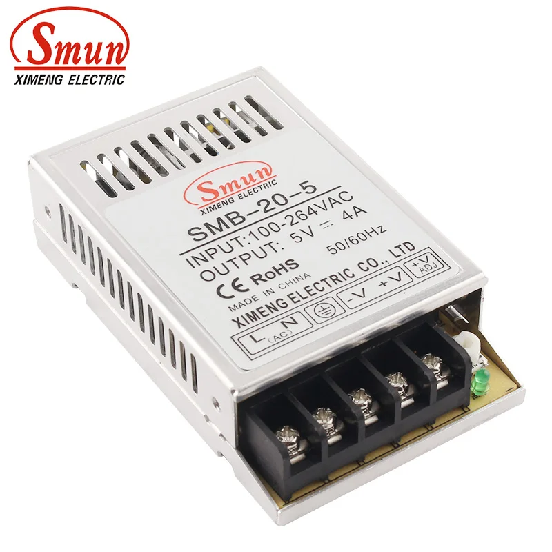 SMUN SMB 20 5 Вт 5VDC 4A Светодиодный источник питания с переключением режима для