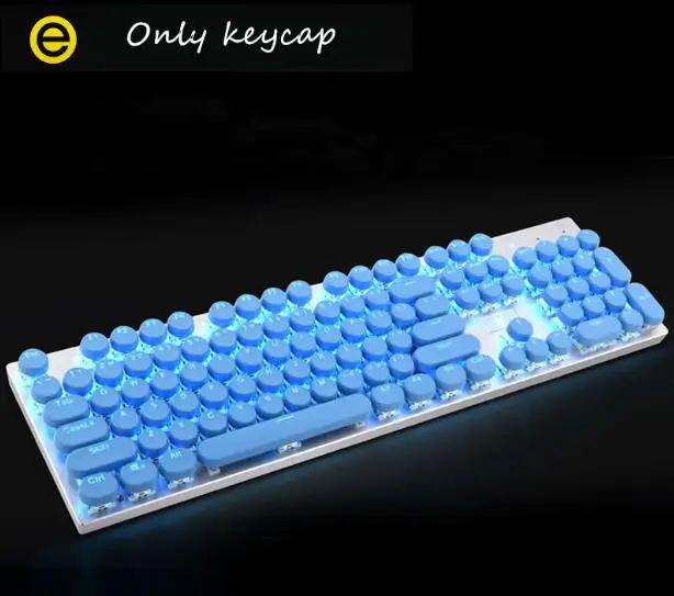 Синий DIY геймерские игровые колпачки для клавиш 104 Стандартный ключ ретро Механическая клавиатура для клавиатуры logitech razer Steelseries - Цвет: Синий