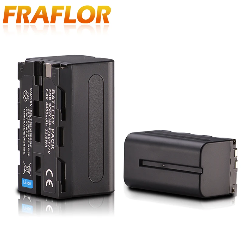 4400 mAh Half decoded литий ионная высокое Ёмкость Перезаряжаемые Батарея для sony F750 NP F770