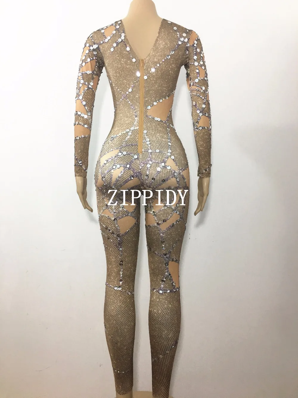 Блестящие Кристаллы Сексуальная Стретч комбинезон Bling камни Леггинсы комбинезон Для женщин костюм ночной клуб Dance производительности Наряд Костюмы