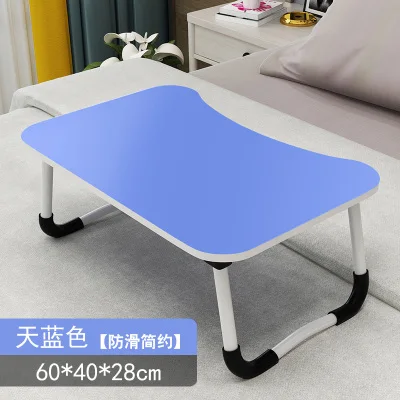 Светло-зеленый Folding Desk Small Bed Table Dormitory Student Student Laptop Desk Multi-function Bracket Table Bedroom - Цвет: Светло-зеленый