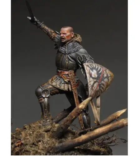 1/24 75 мм мужчина на оружии игрушка старинный воин модель из Смолы миниатюрный