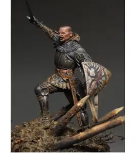 124 75 мм мужчина на оружии игрушка старинный воин 75 мм модель из Смолы миниатюрный комплект без сборки Неокрашенный