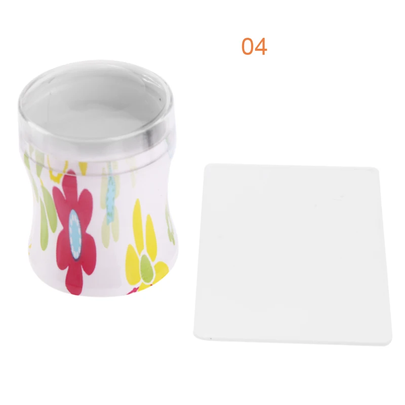 Набор прозрачных стемперов для дизайна ногтей с шапочкой 3 8 см прозрачный