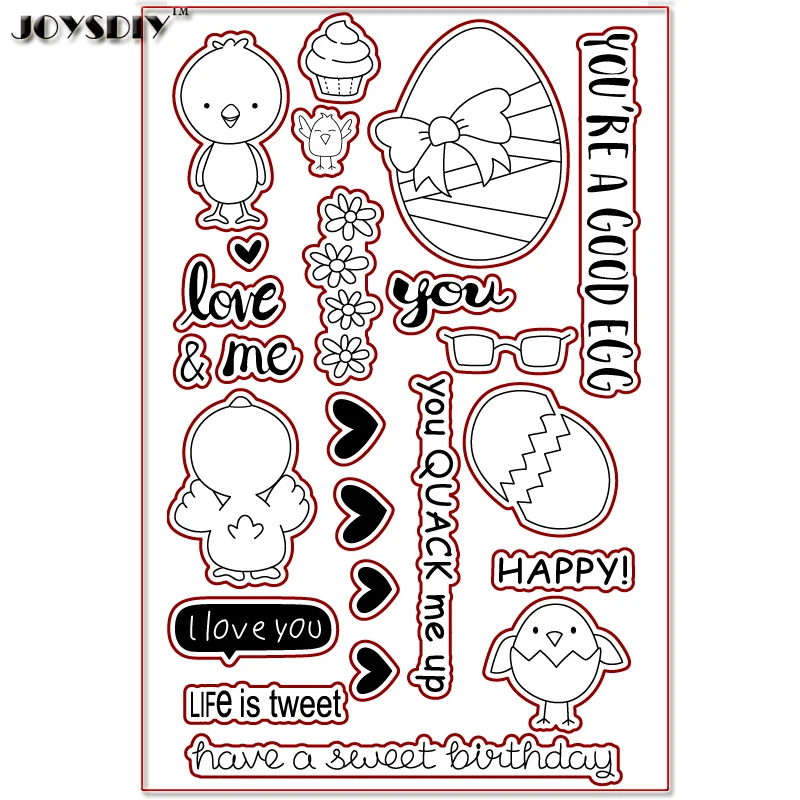 YOU ARE A GOOD EGG LOVE ME Scrapbook DIY photo cards account rubber stamp clear transparent Handmade card | Канцтовары для офиса и