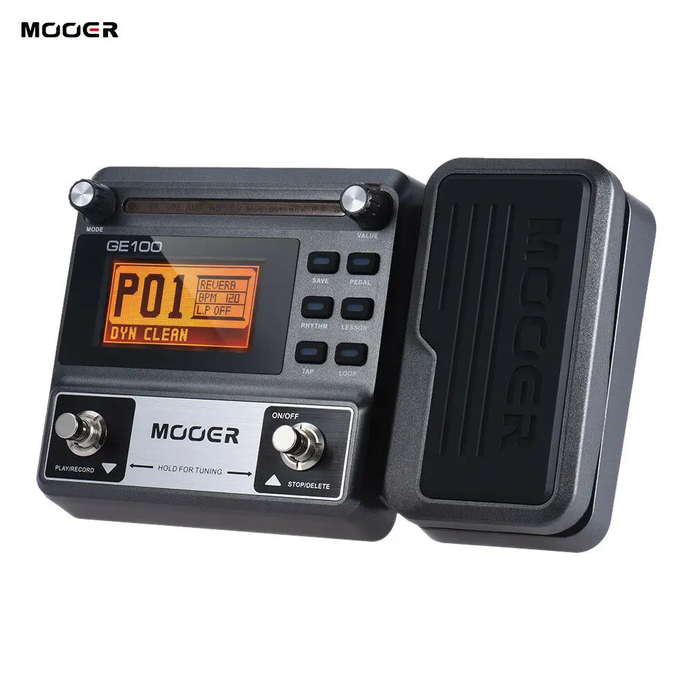 Блок эффектов для гитары MOOER GE100 педаль с циклической записью (180 секунд) шкала