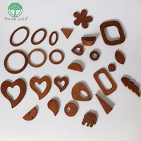 100pcs diy fashion necklaces pendants mixed wooden bead geometric pendant for earrings making jewelry findings
