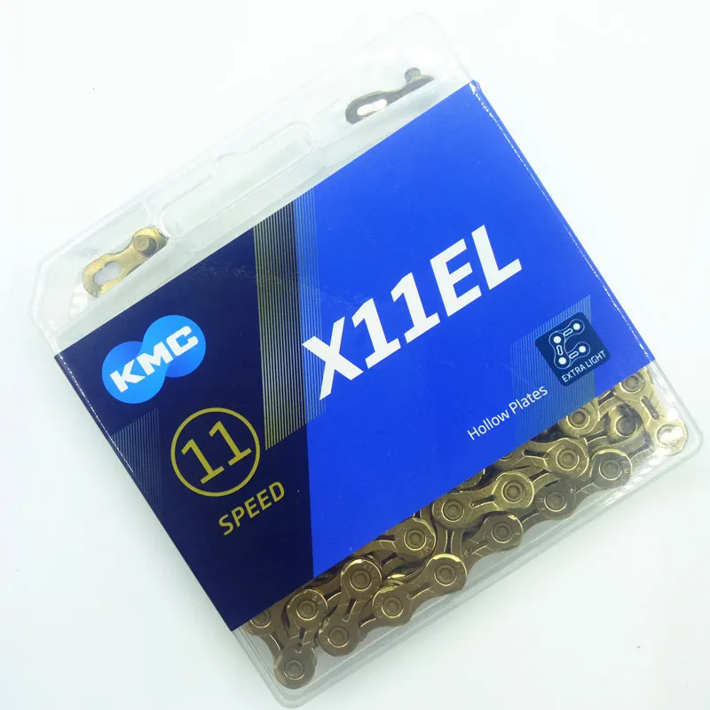 Велосипедная цепь KMC X11EL X11 116L 11 для скоростного велосипеда с волшебной кнопкой