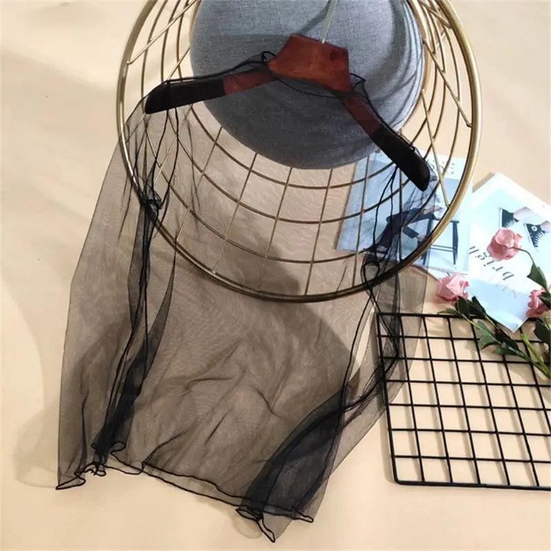 Прозрачная сетчатая Блузка с оборками облегающий пуловер ложным воротником