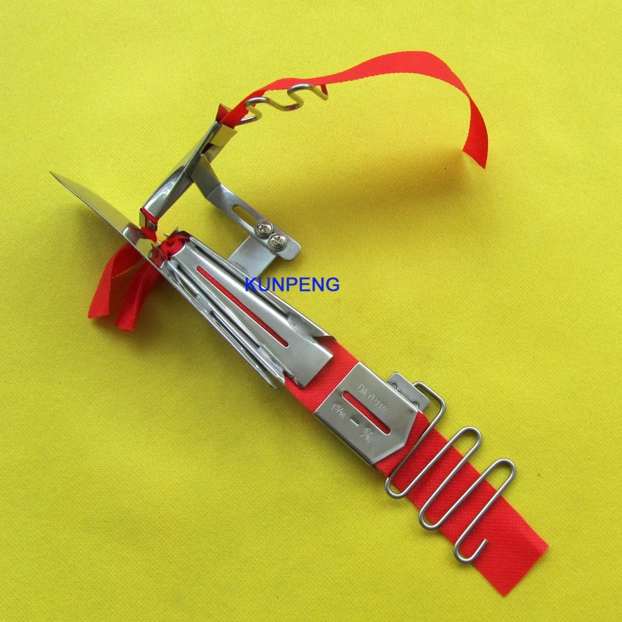 Carpeta de &aacute;ngulo recto con tuber&iacute;a para m&aacute;quina de puntada de cubierta de aguja 2 o 3 # KP-110-1