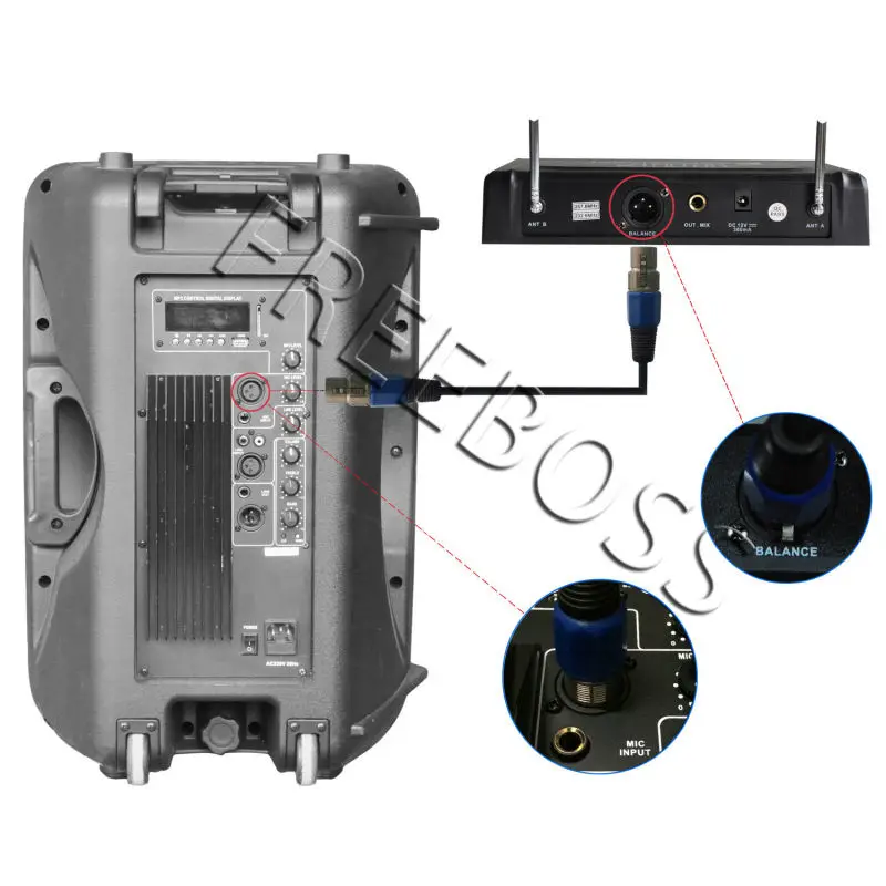 Freeboss KV-8500 VHF 2 ручной беспроводной микрофон динамические капсулы семейные вечерние сбалансированные+ несимметричный выход беспроводной микрофон