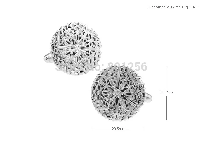 Запонки для фотографий iGame серебристый цвет полый дизайн фоторамки латунный