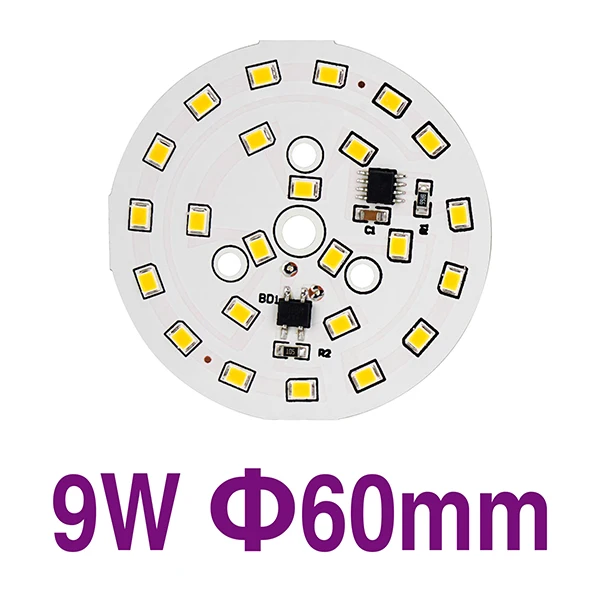 9W Светодиодный SMD чип Smart IC чип 3 Вт 5 Вт 7 Вт 9 Вт 12 Вт 15 Вт 18 Вт AC220V вход DIY для вниз светильник Точечный светильник потолочный светильник холодный белый теплый белый - Испускаемый цвет: 9W